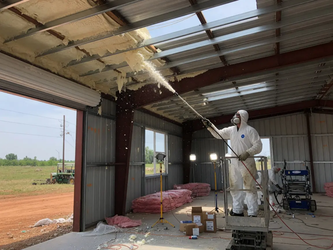 Barndominium Spray Foam Insulation in Okmulgee
