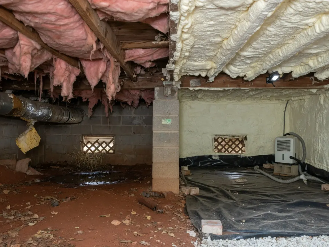Spray foam insulation project in Dewar, OK